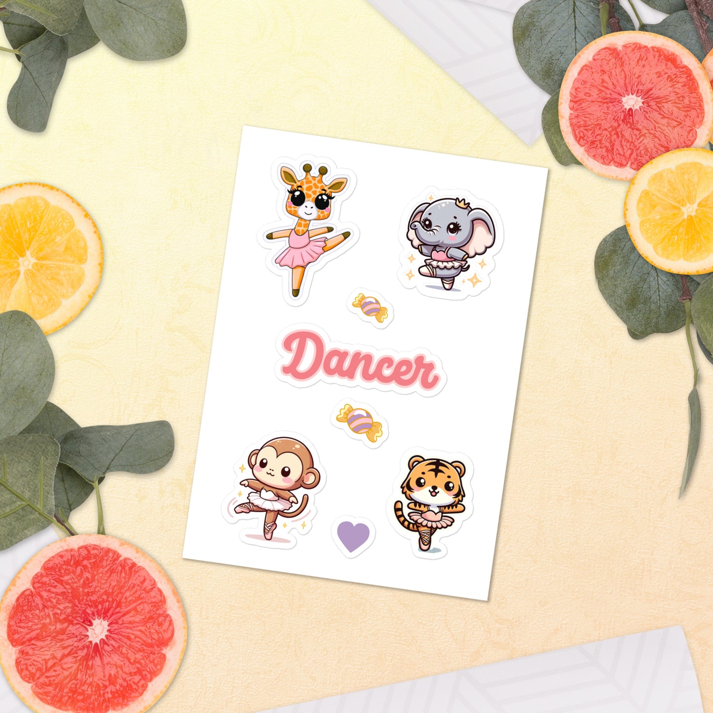 Sticker sheet Ballet dancing animals sticker sheet fun sticker dancer stickers ballet stickers