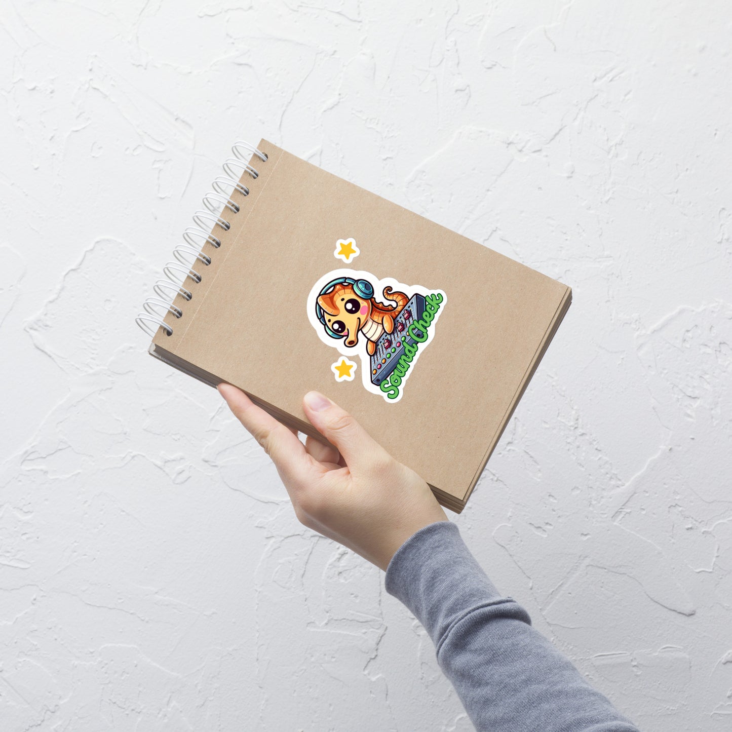 Sound Check! Adorable seahorse sound engineer sticker Film and Video stickers Movie stickers Teacher stickersBubble-free stickers