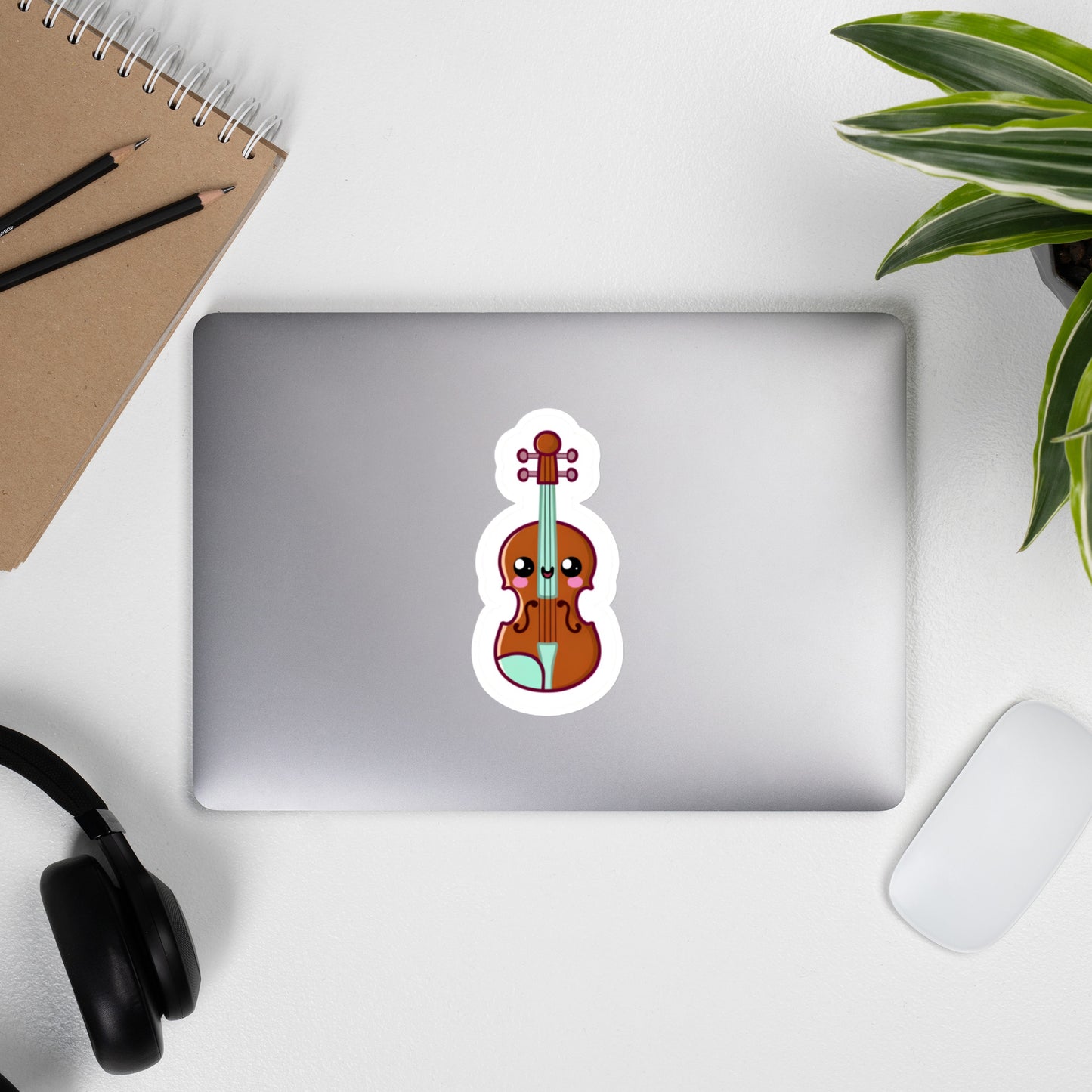 Bubble-free stickers Adorable violin sticker musician teacher student stickers