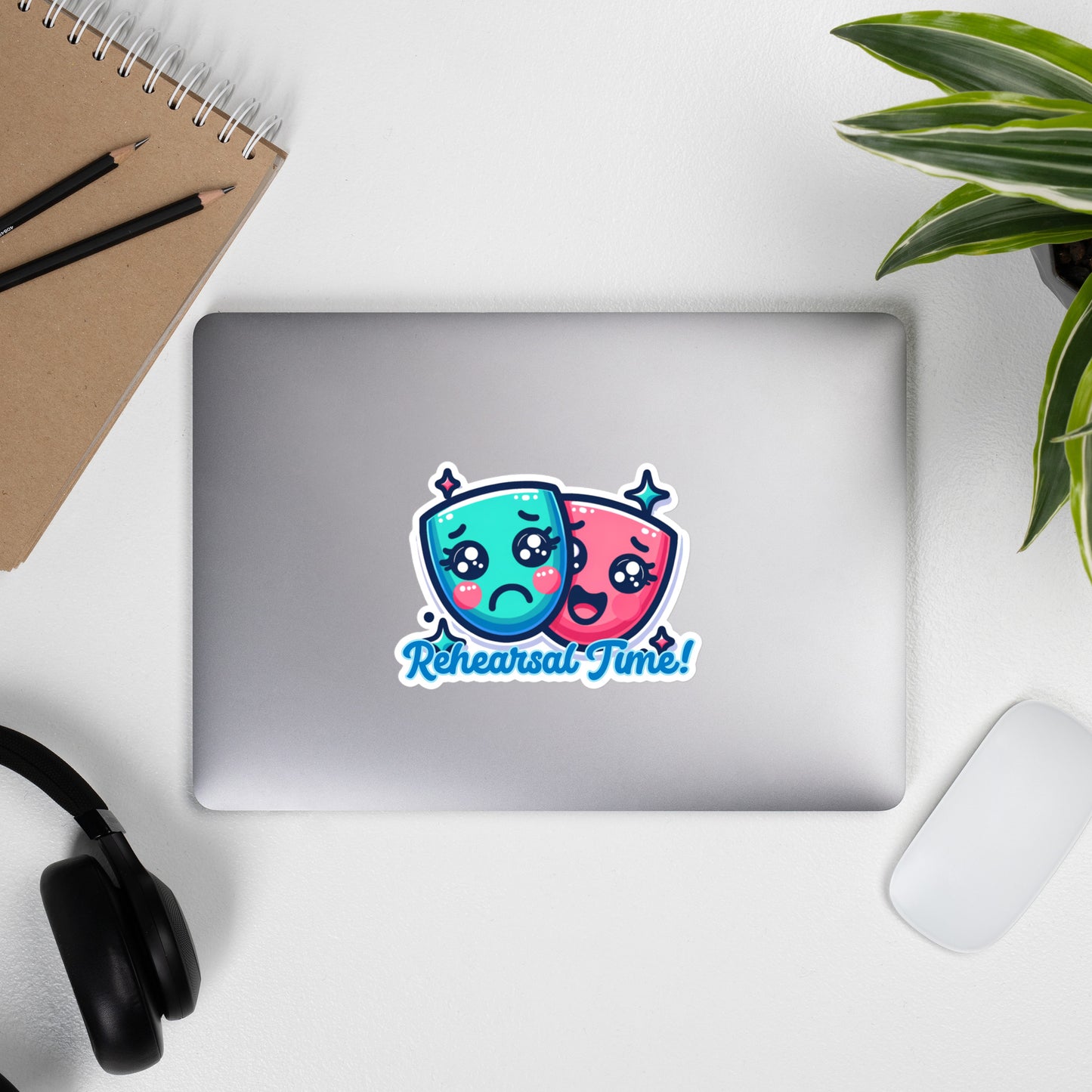 Bubble-free stickers Theatre masks cutie sticker theater nerd stickers high school teacher stickers