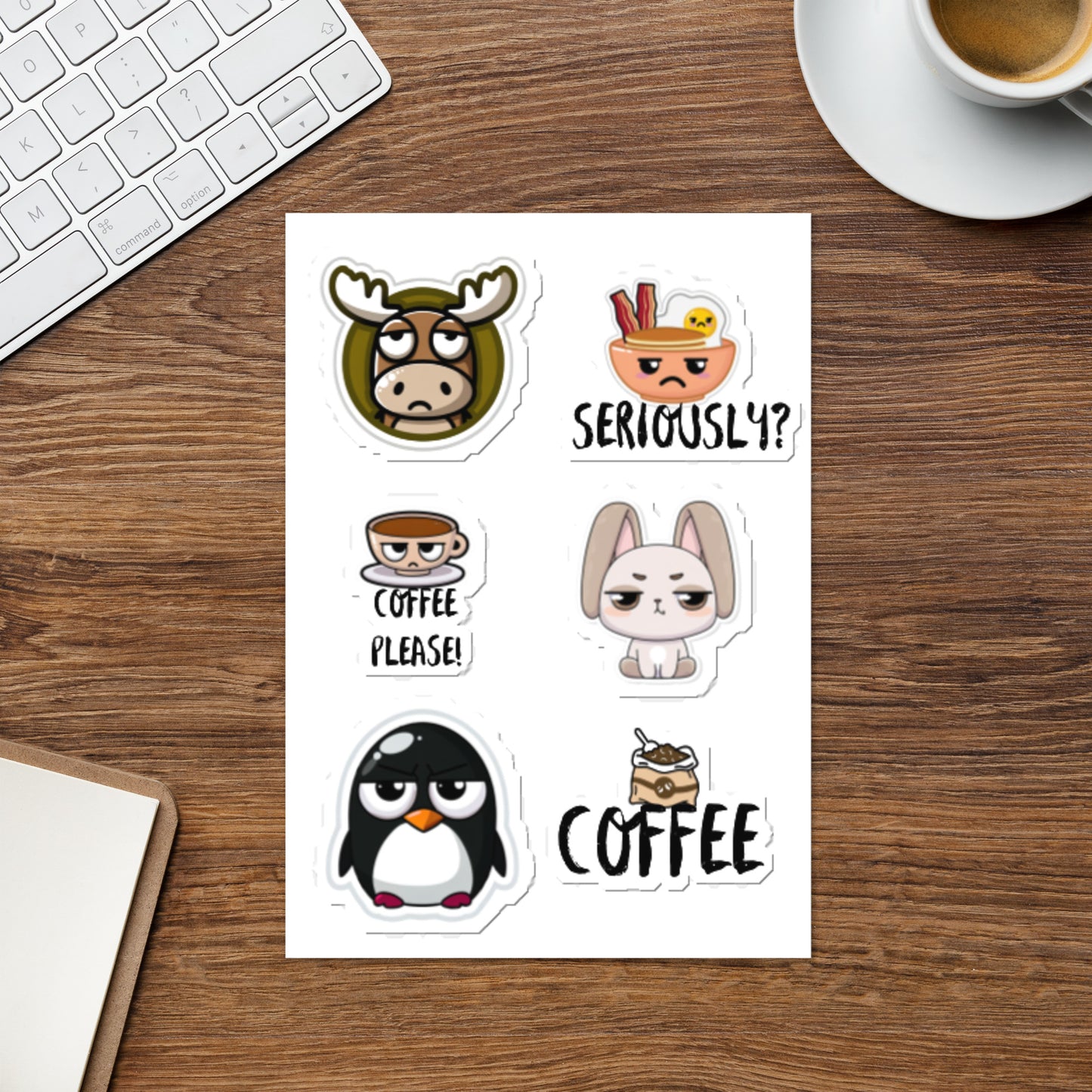 Sticker sheet coffee humor sticker sheet Coffee First teacher humor work humor sticker sheet