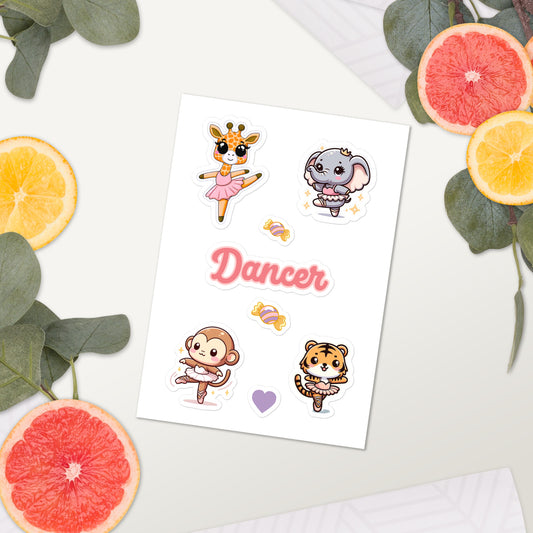 Sticker sheet Ballet dancing animals sticker sheet fun sticker dancer stickers ballet stickers