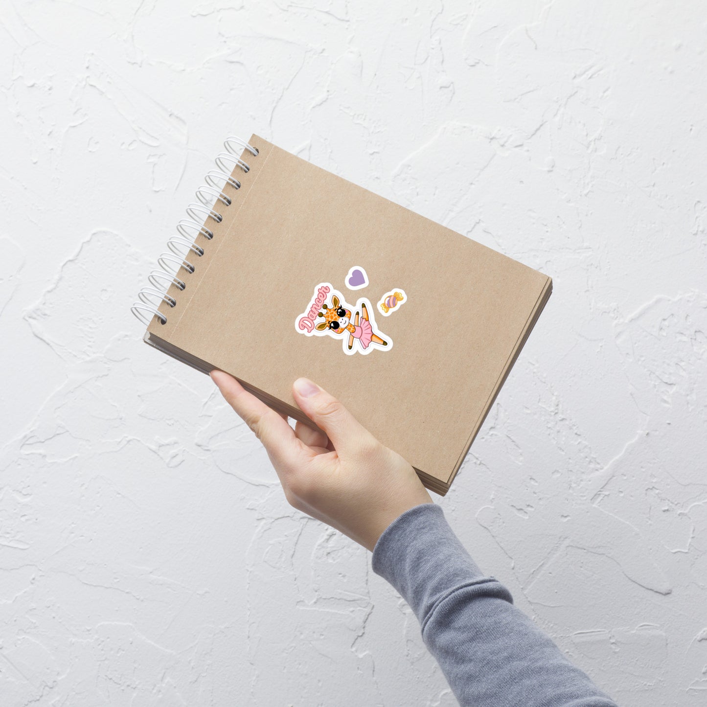 Bubble-free stickers Adorable dancing giraffe sticker ballet dancer stickers teacher stickers fun dance sticker