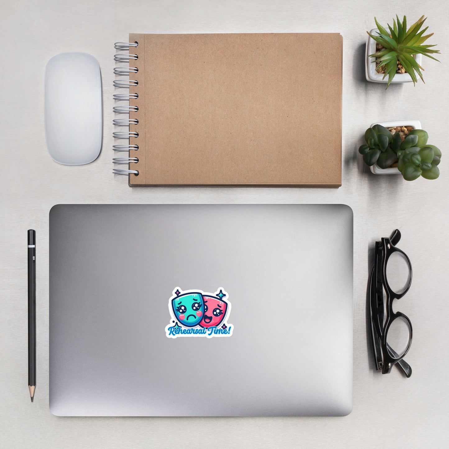 Bubble-free stickers Theatre masks cutie sticker theater nerd stickers high school teacher stickers