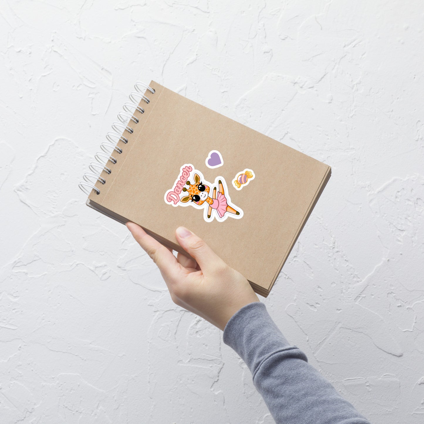 Bubble-free stickers Adorable dancing giraffe sticker ballet dancer stickers teacher stickers fun dance sticker