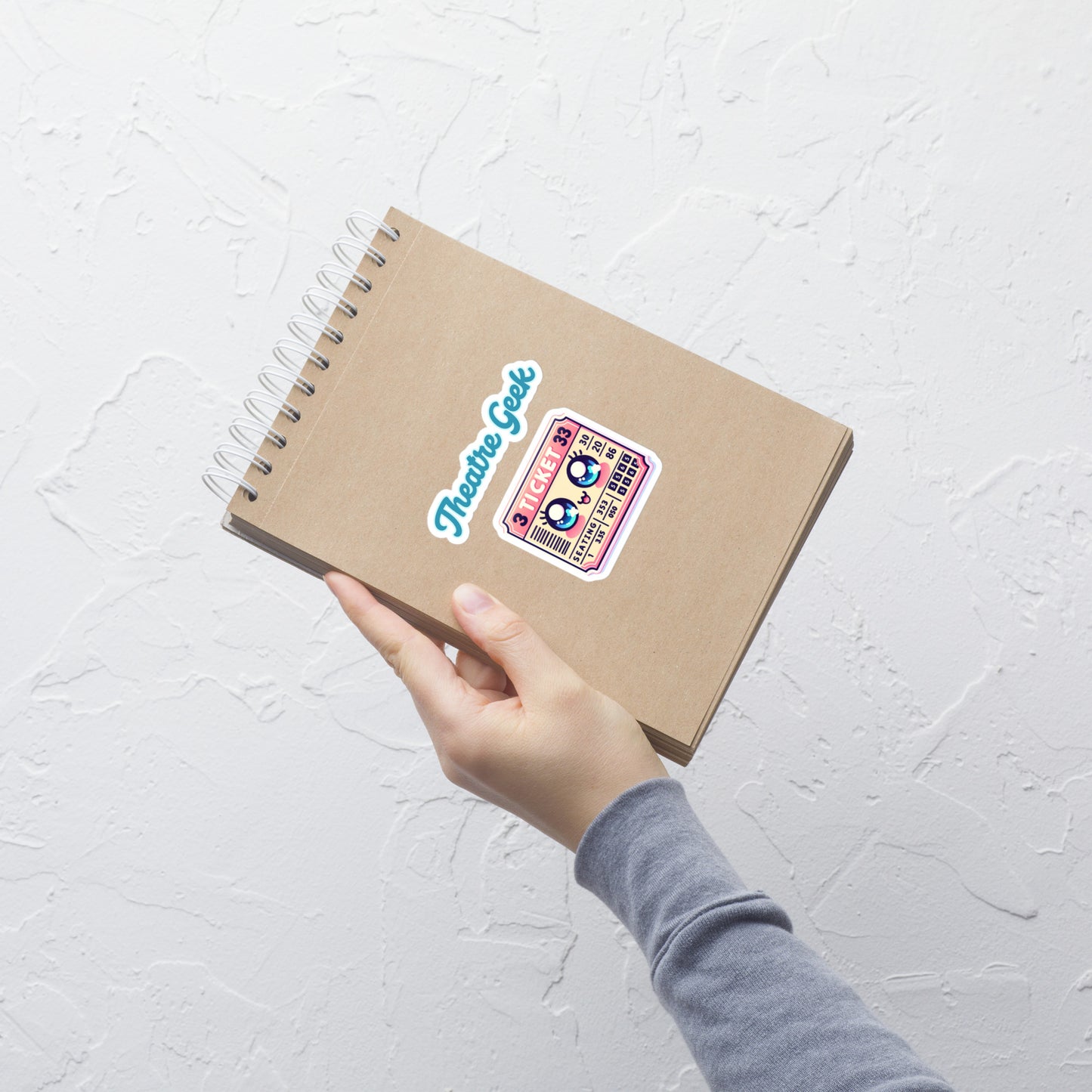 Bubble-free stickers Theatre Thespian sticker ticket stub sticker drama stickers teacher stickers