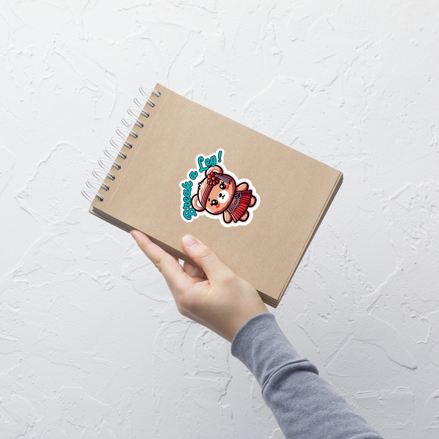 Break a Leg Cute bear wearing 1920s flapper outfit is ready for the big show! Fun cute bubble free sticker.