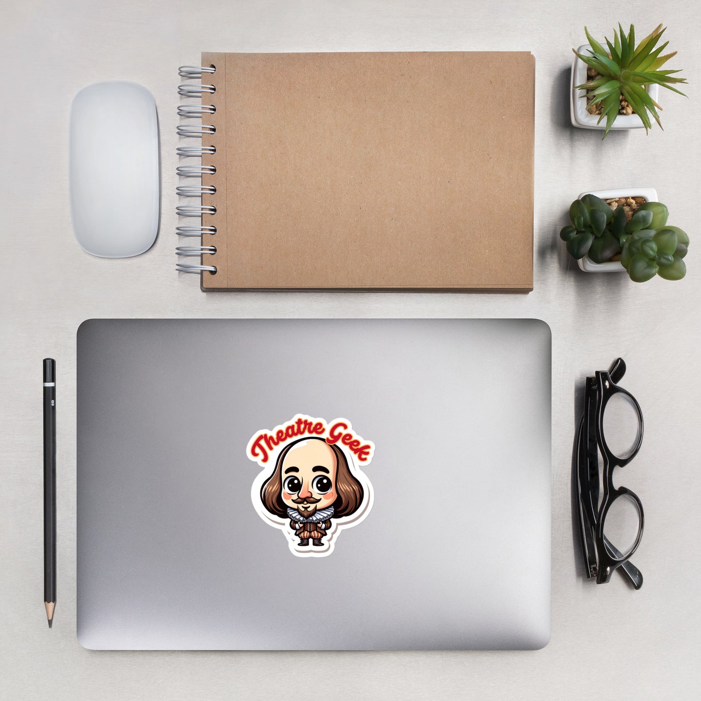 Bubble-free stickers Adorable Shakespeare Theatre Geek sticker