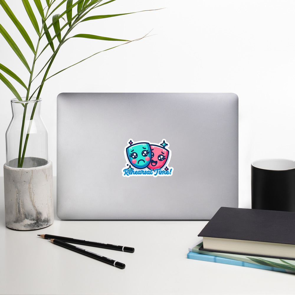 Bubble-free stickers Theatre masks cutie sticker theater nerd stickers high school teacher stickers