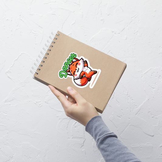 Bubble-free stickers Dancing fox happy fox dancer cute animal sticker dance teacher