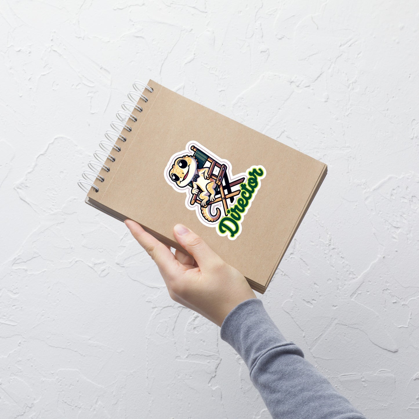 Bubble-free stickers Adorable lizard director sticker cutie thespian theatre sticker