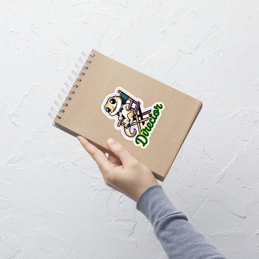 Bubble-free stickers Adorable lizard director sticker cutie thespian theatre sticker