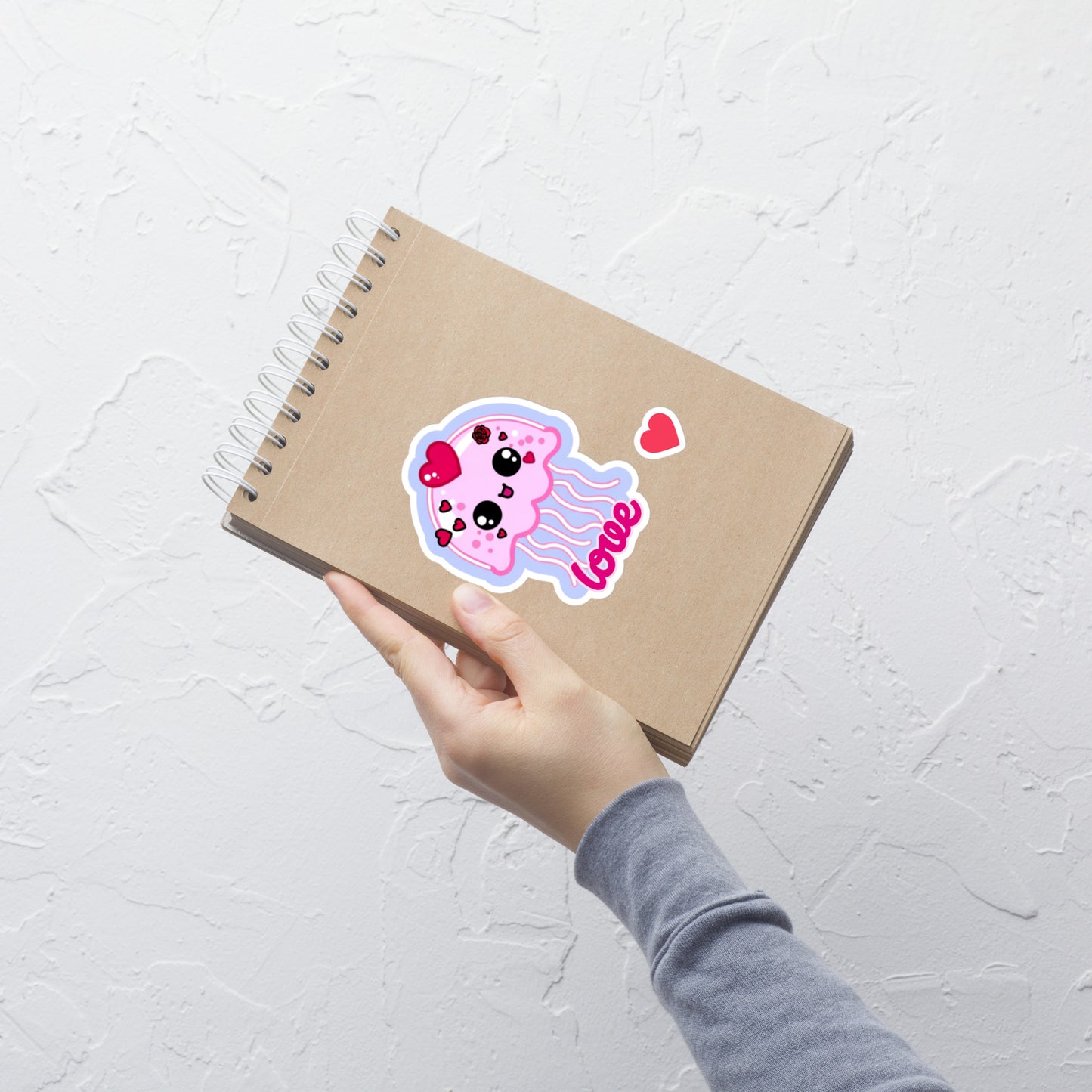 Bubble-free stickers Valentine JellyFish Sticker filled with love valentine's day stickers teacher stickers