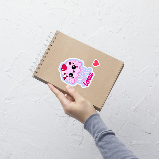 Bubble-free stickers Valentine JellyFish Sticker filled with love valentine's day stickers teacher stickers