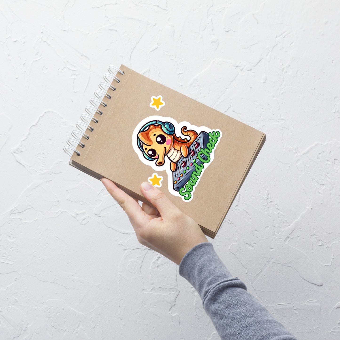Sound Check! Adorable seahorse sound engineer sticker Film and Video stickers Movie stickers Teacher stickersBubble-free stickers