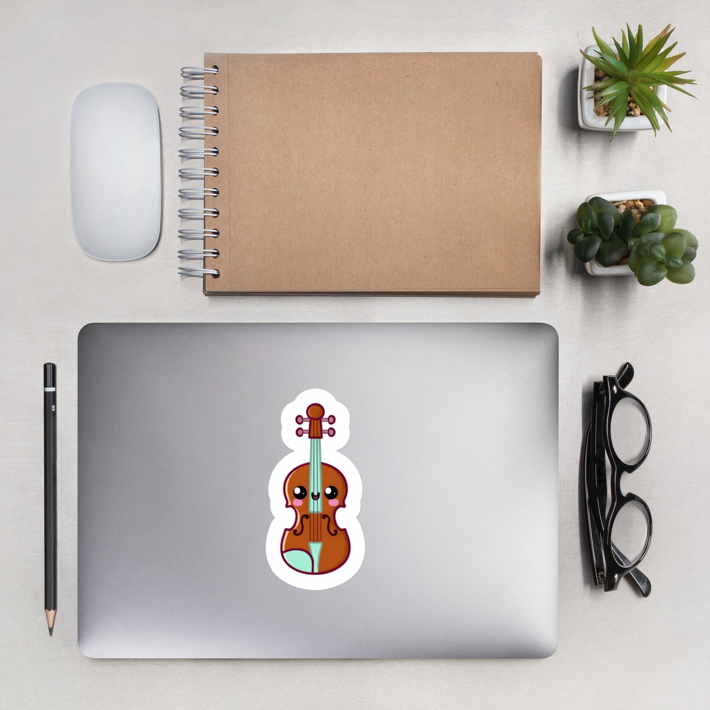Bubble-free stickers Adorable violin sticker musician teacher student stickers
