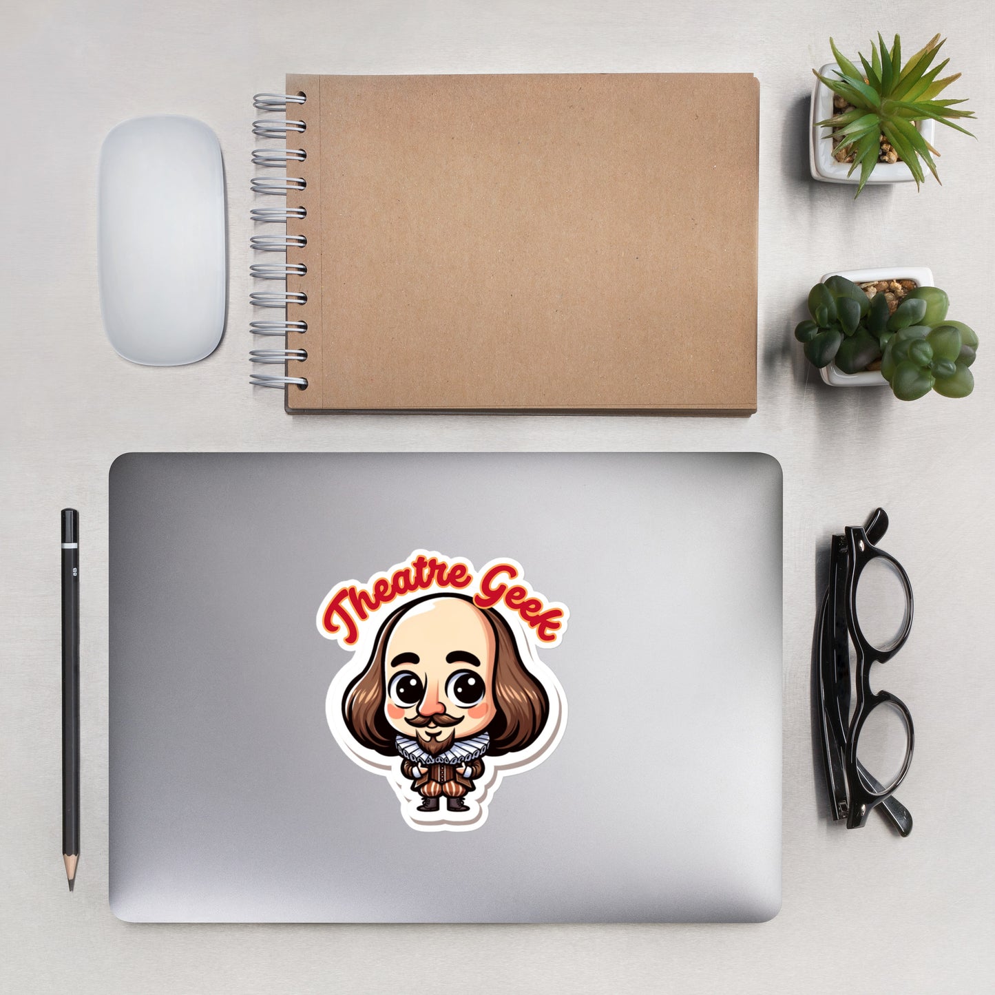 Bubble-free stickers Adorable Shakespeare Theatre Geek sticker