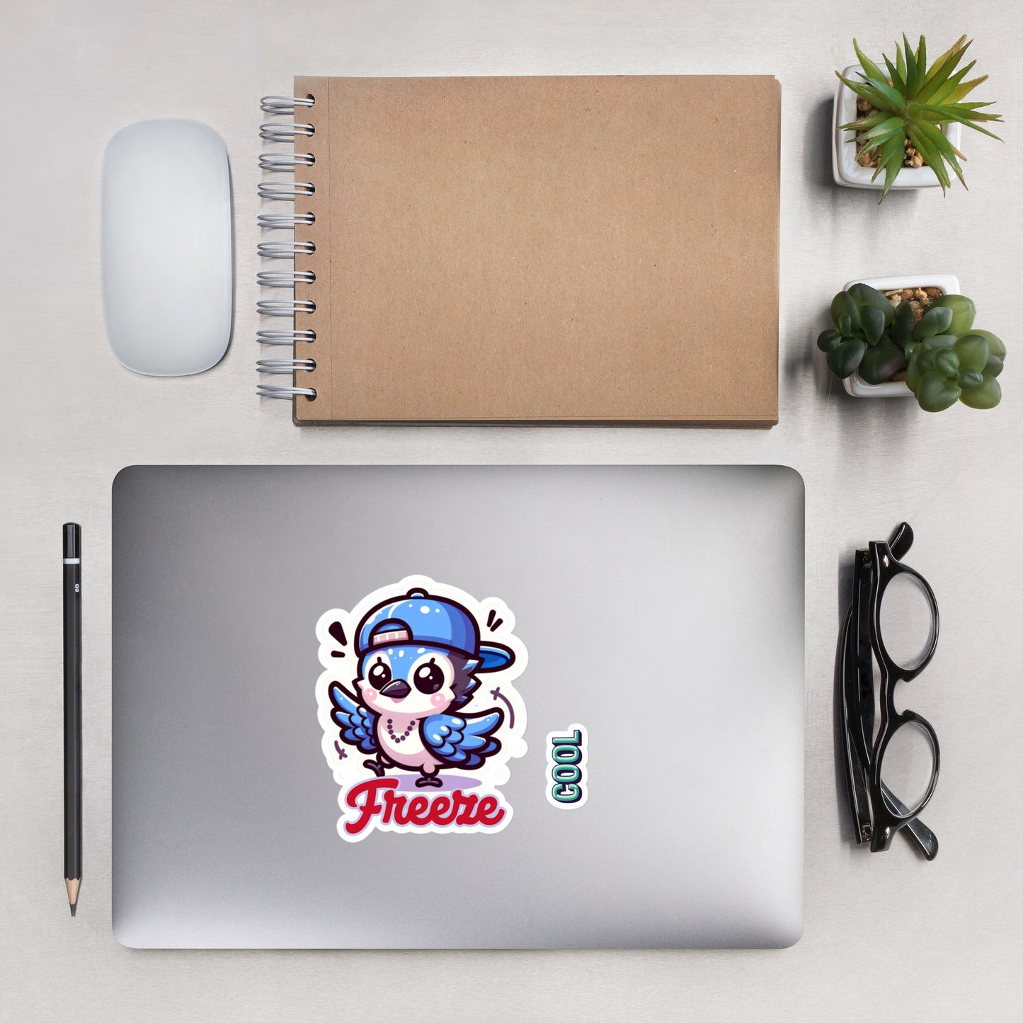 Bubble-free stickers Pop and Lock with this dancing Blue Jay sticker Hip Hop Dancer sticker collection