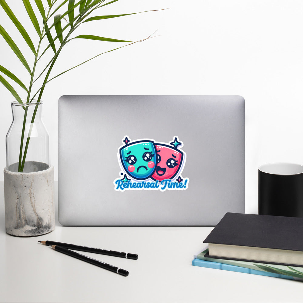Bubble-free stickers Theatre masks cutie sticker theater nerd stickers high school teacher stickers