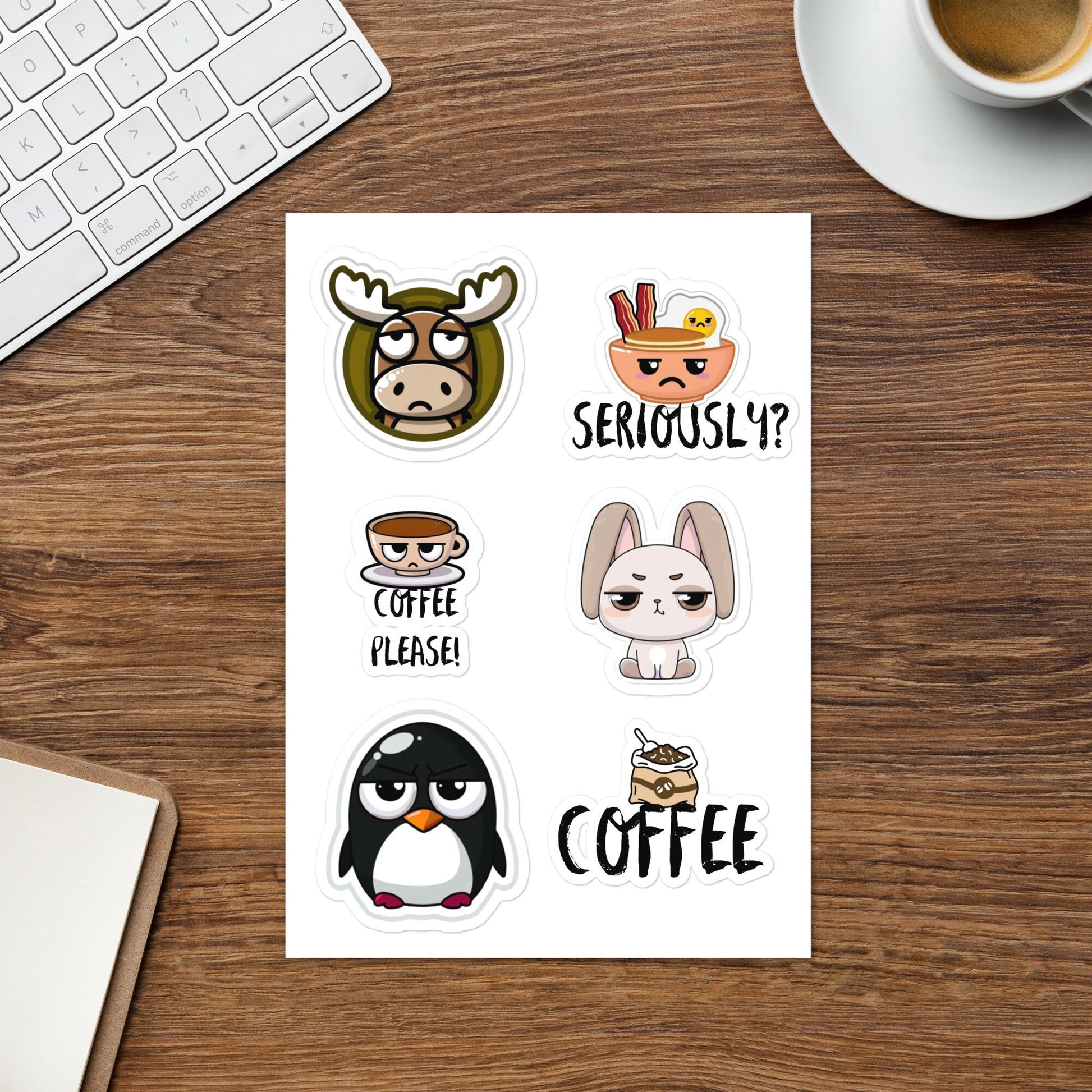 Coffee Humor Sticker Sheet Coffee First Coffee STAT Teacher Humor Funny Stickers Sticker sheet
