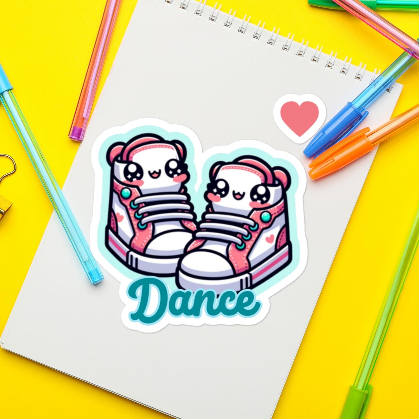 Cute Sneakers Dance sticker Adorable Hip Hop Dance Sticker Pink Sneaker ShoesBubble-free stickers