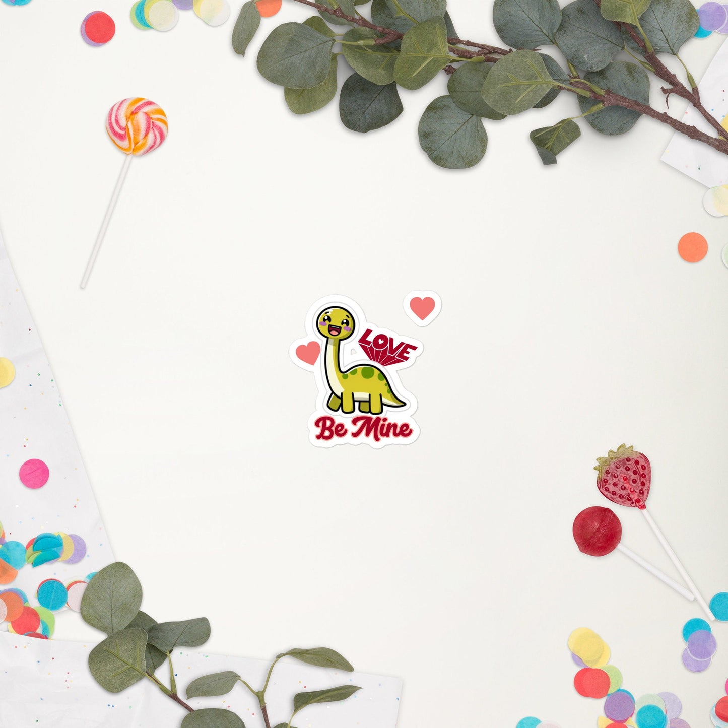 Brachiosaurus Dinosaur Sticker Dinosaur Valentines stickers gifts for kidsBubble-free stickers