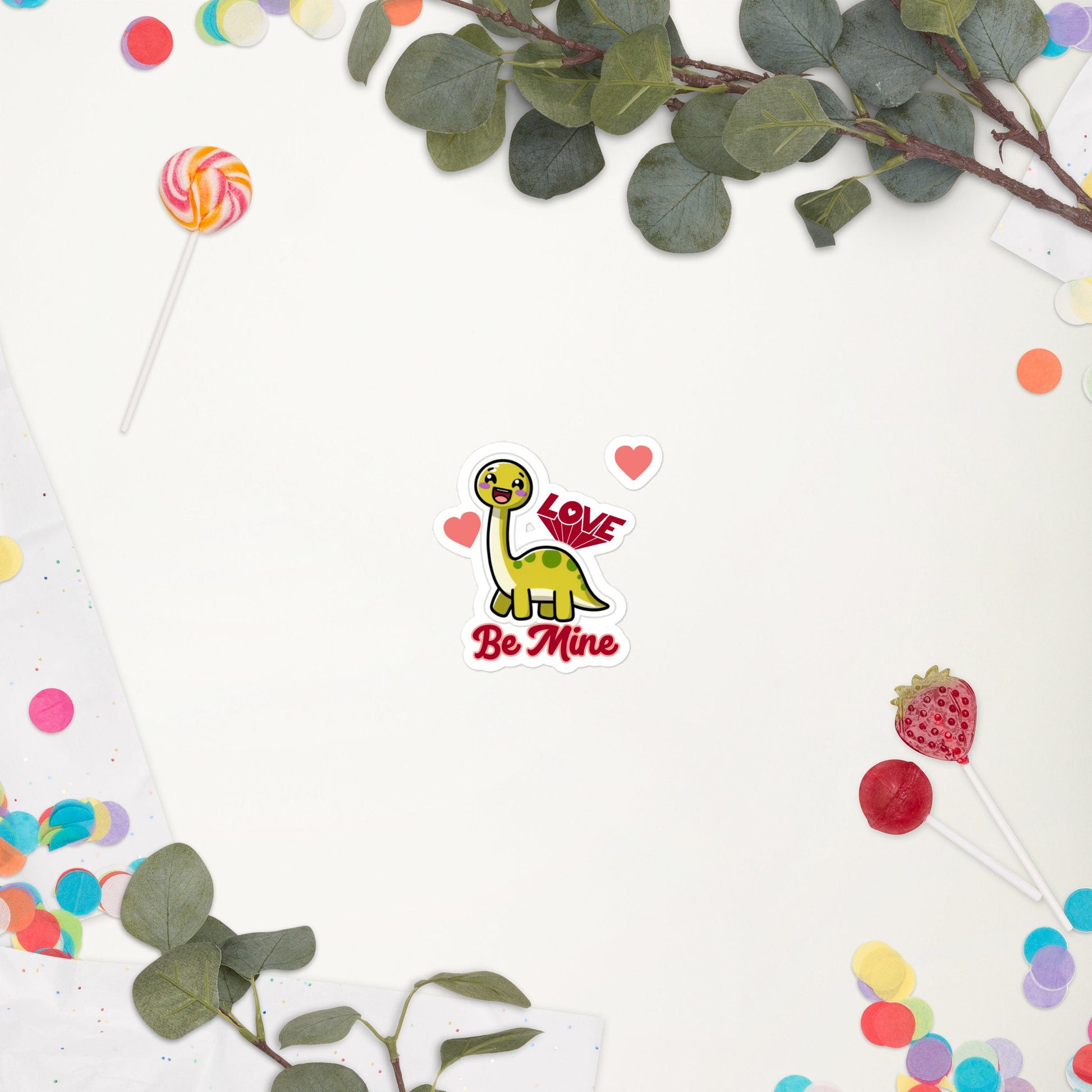 Brachiosaurus Dinosaur Sticker Dinosaur Valentines stickers gifts for kidsBubble-free stickers