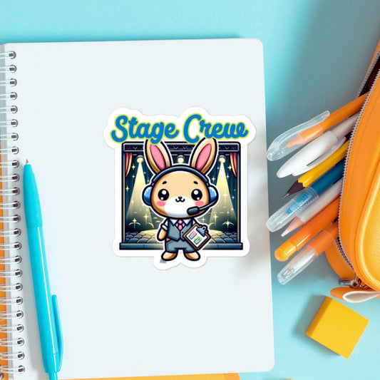 Bunny Stage Crew Sticker headset stage crew technician sticker Bubble-free stickers