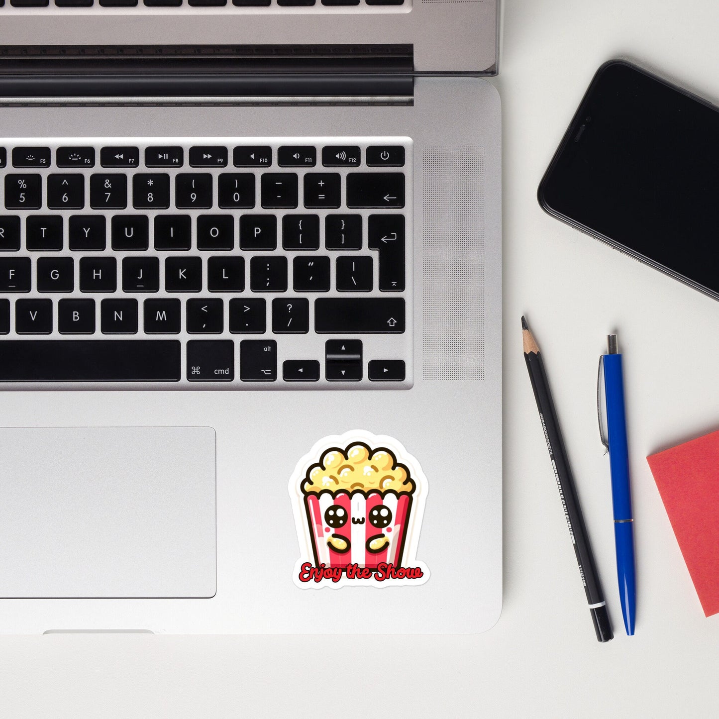 Enjoy The Show! Popcorn Sticker Theatre Film stickers teacher stickersBubble-free stickers