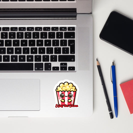 Enjoy The Show! Popcorn Sticker Theatre Film stickers teacher stickersBubble-free stickers