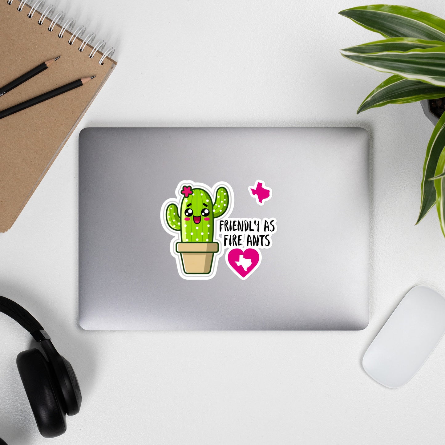 Friendly as fire ants sticker prickly cactus Texas Humor sticker Texas love teacher loveBubble-free stickers
