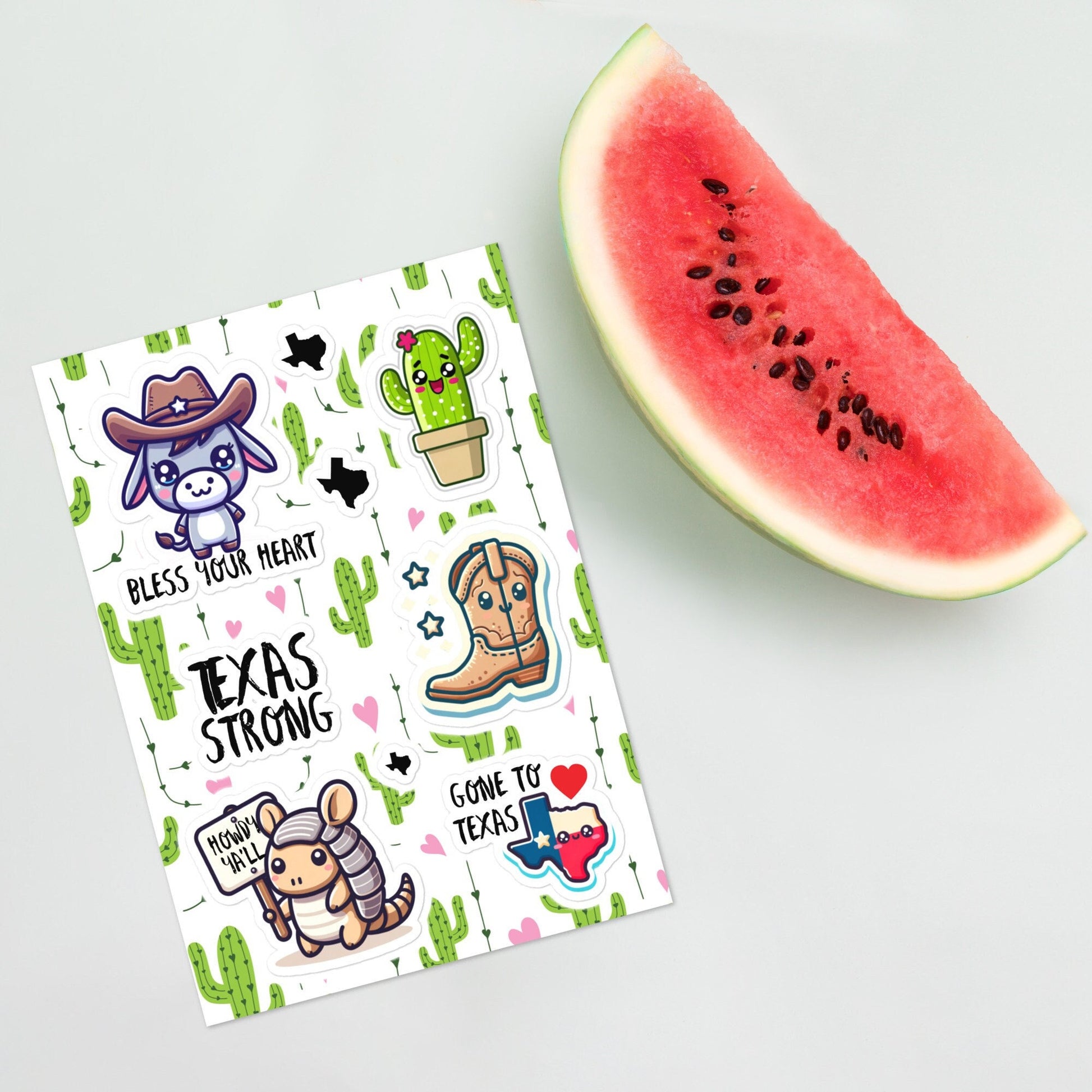 Texas Love Sticker sheet Texas humor stickers Texas Love stickers