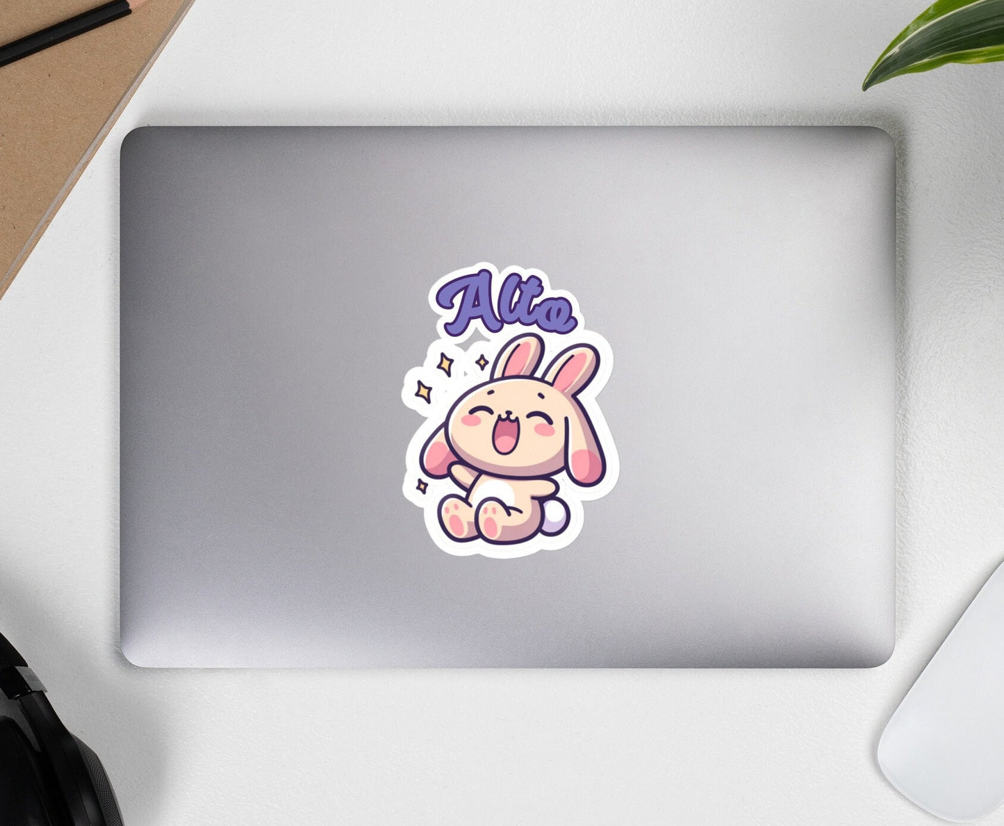 Bubble-free stickers alto singing bunny choir stickers choir teacher stickers