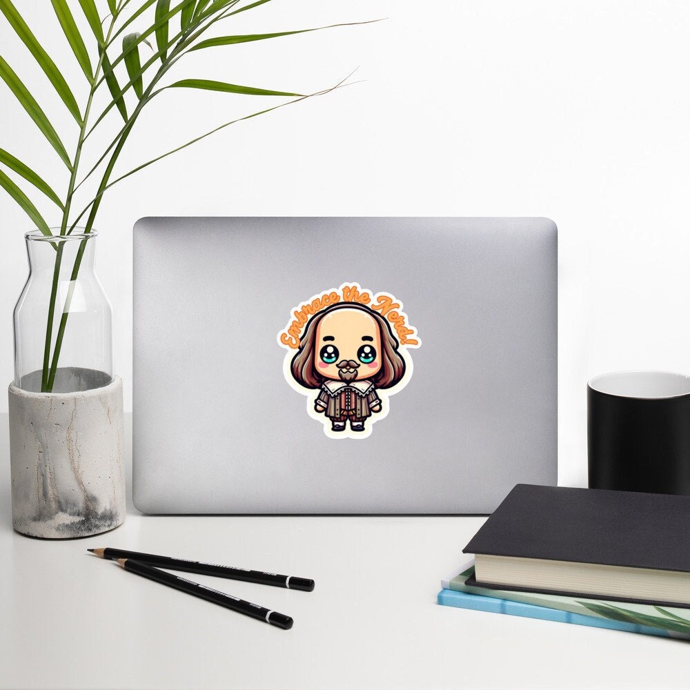 Bubble-free stickers Shakespeare stickers nerd theatre stickers theater sticker teacher stickers bard stickers