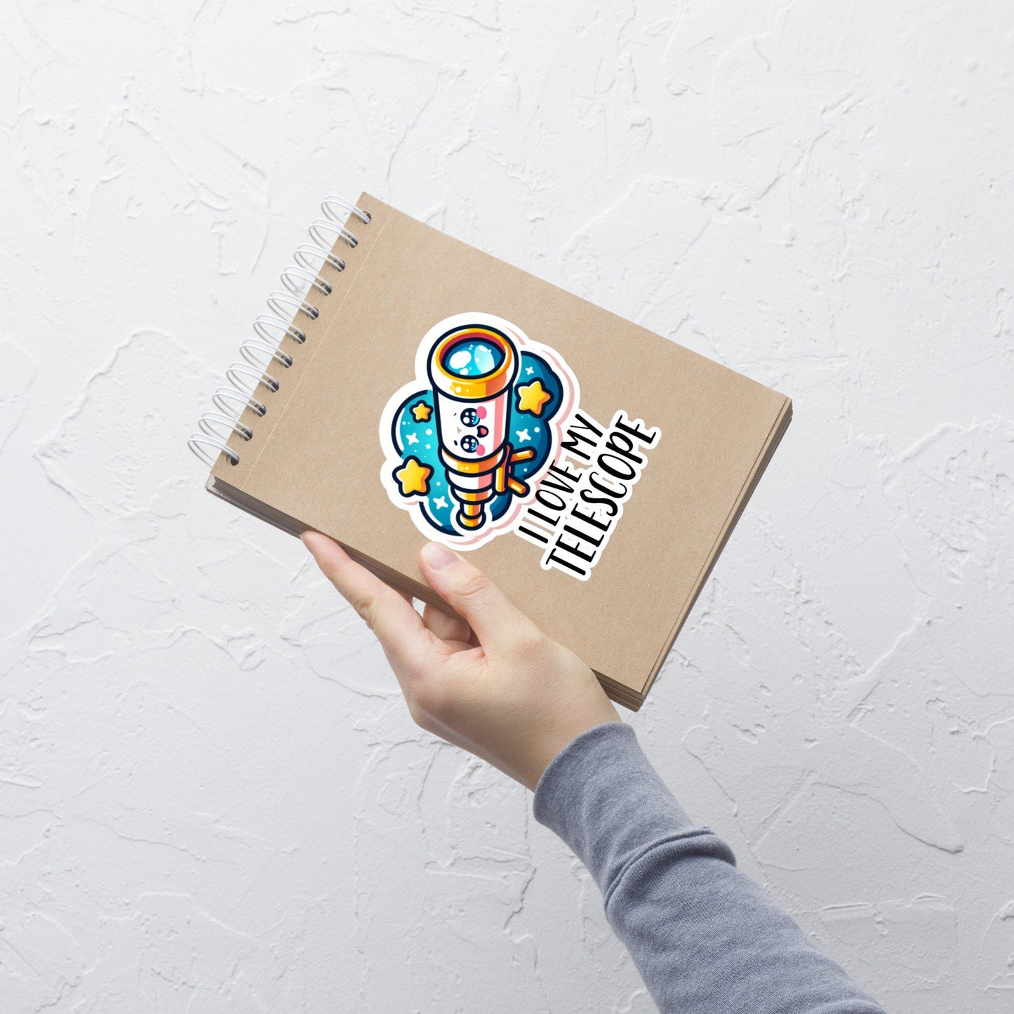 I love my telescope Sticker Astronomy stickers Science stickers Astronomy Humor Bubble-free stickers