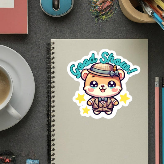 Good Show! Bear is 1940s costume is ready for the stage Theatre Stickers Teacher StickersBubble-free stickers