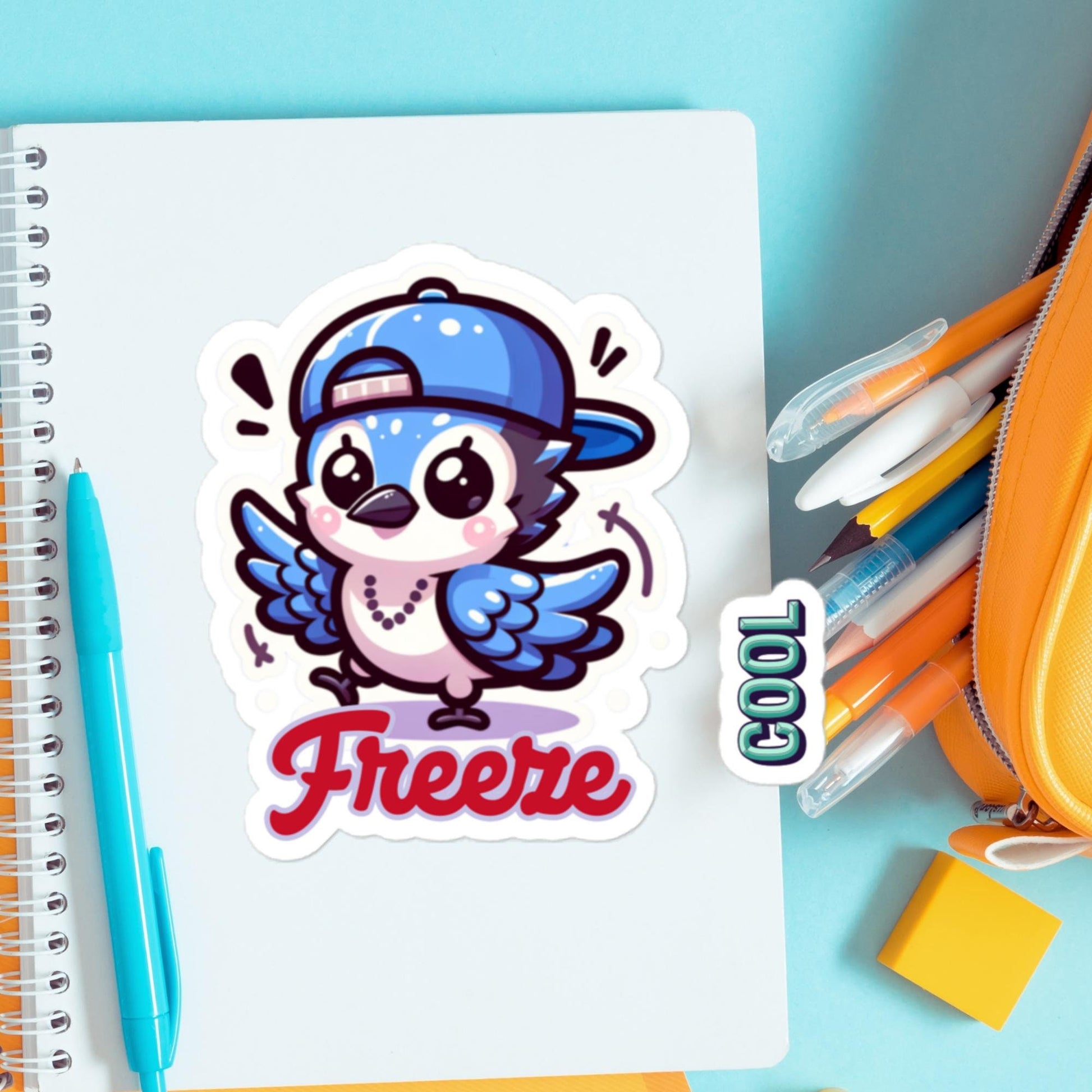 Hip Hop Dancin' Bluejay ready to pop and freeze! Dance Stickers teacher stickersBubble-free stickers