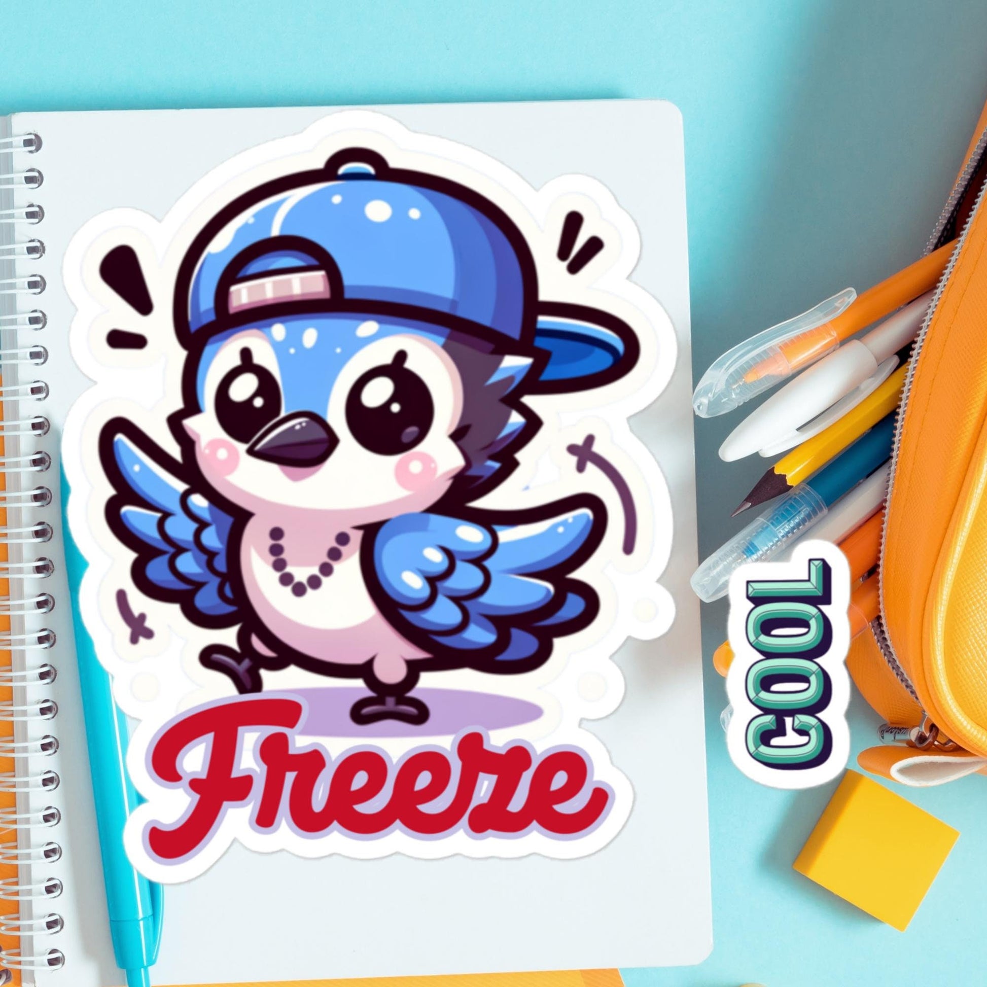 Hip Hop Dancin' Bluejay ready to pop and freeze! Dance Stickers teacher stickersBubble-free stickers