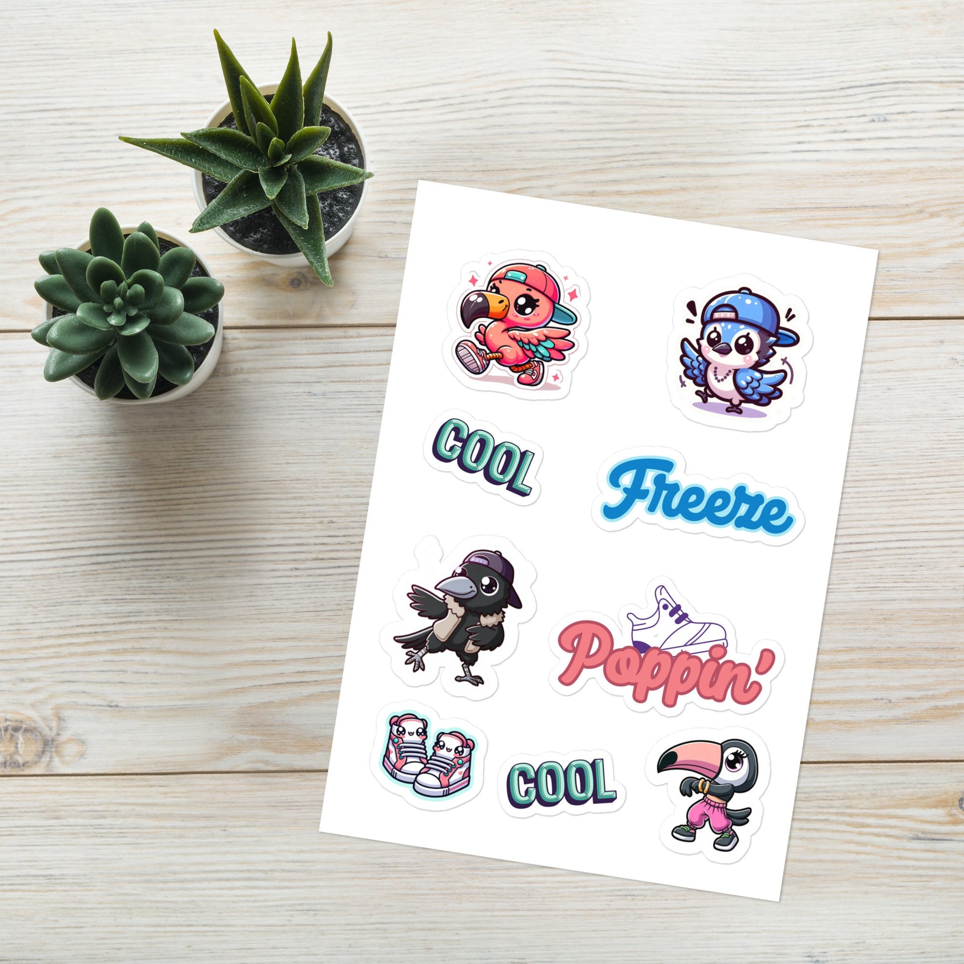 Hip Hop Break Dance Bird sticker sheet Fun Dance Sticker Poppin' Freeze StickersSticker sheet