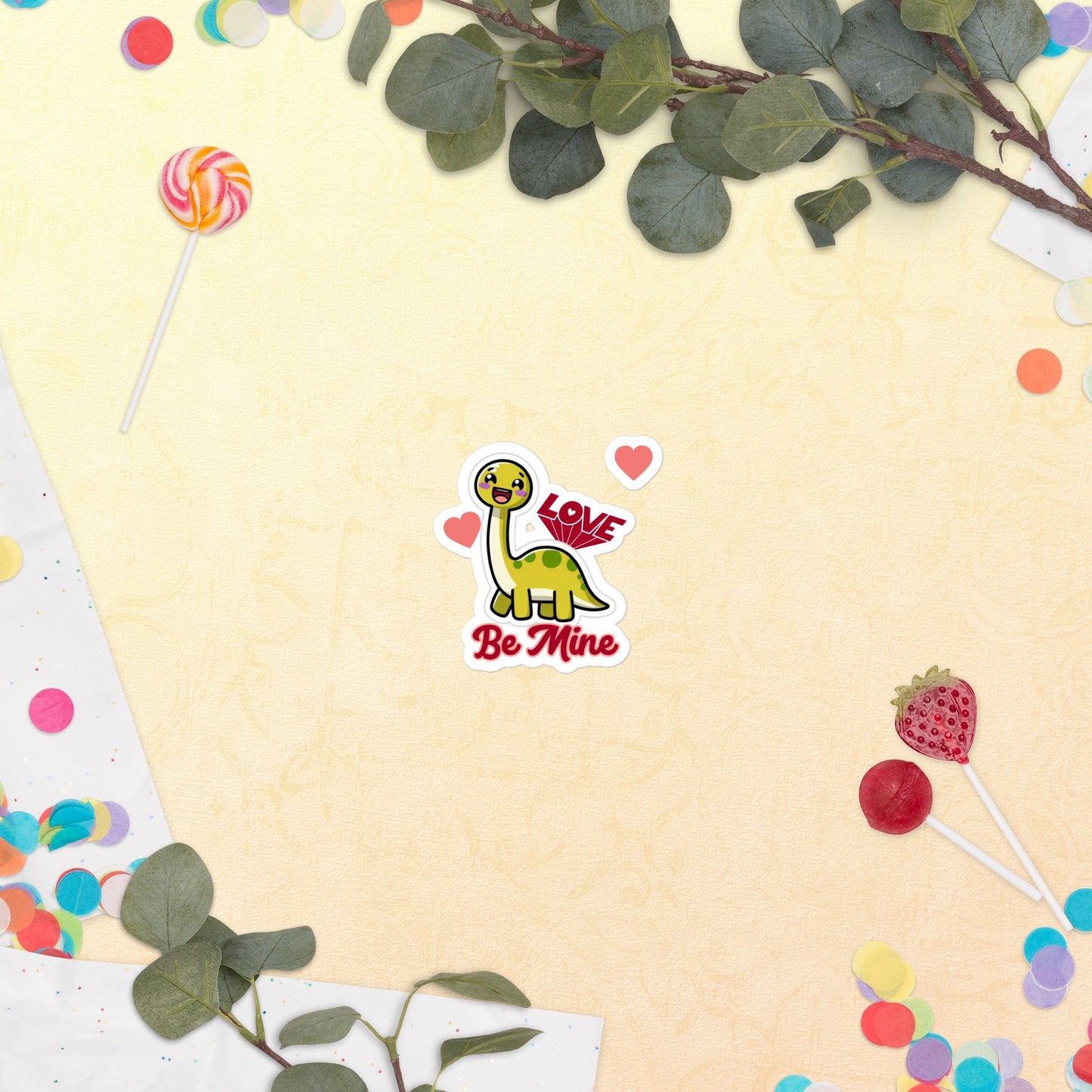 Brachiosaurus Dinosaur Sticker Dinosaur Valentines stickers gifts for kidsBubble-free stickers