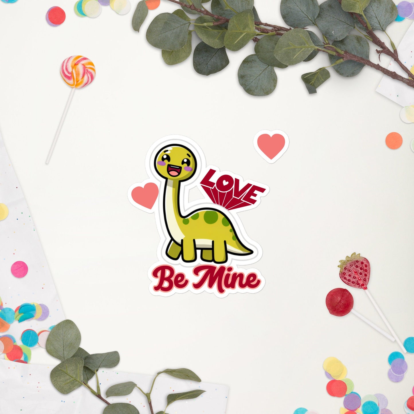 Brachiosaurus Dinosaur Sticker Dinosaur Valentines stickers gifts for kidsBubble-free stickers