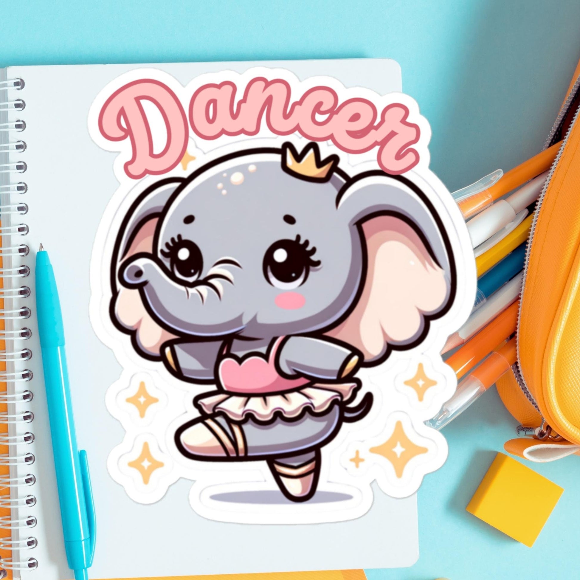 Elephant Dancer Sticker Bubble-free stickers Pointe Ballet sticker