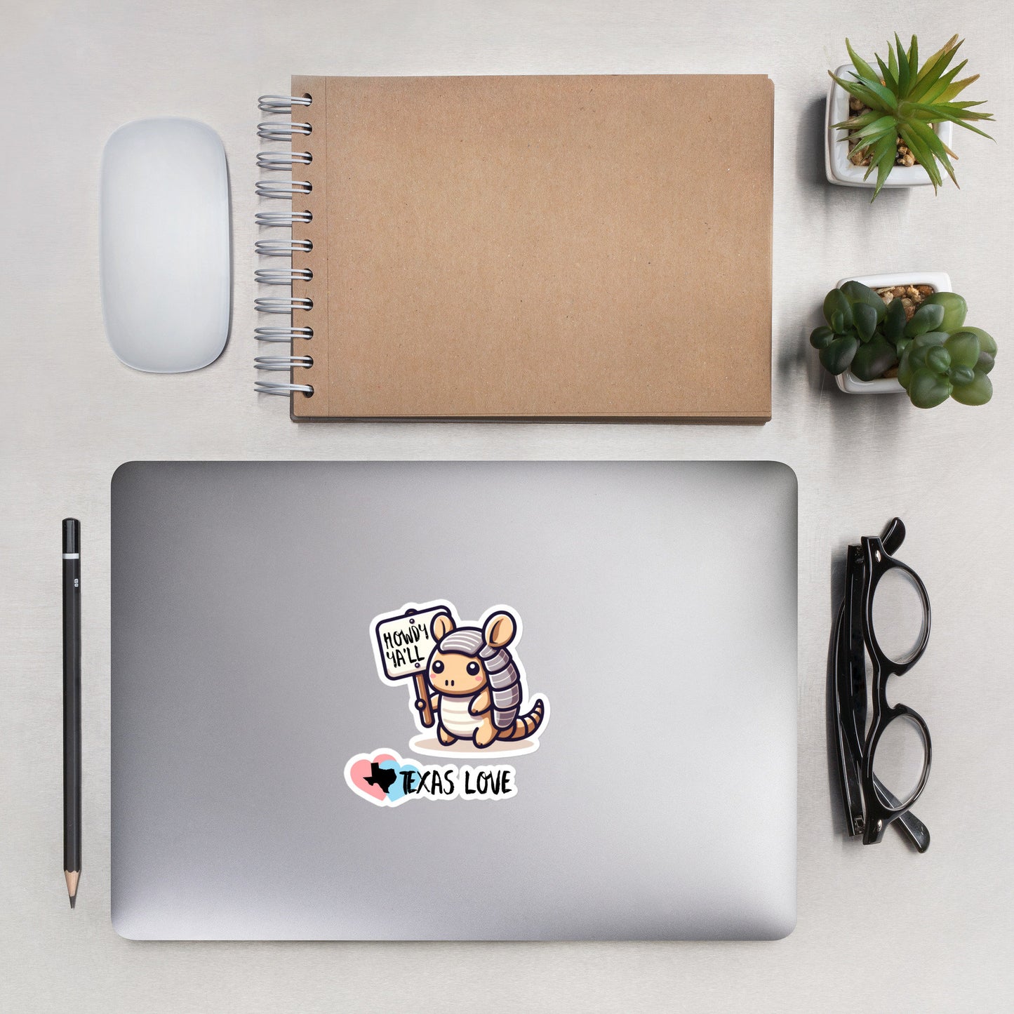 Armadillo Texas Love sticker Fun Texas stickers Texas Pride Western Stickers Cowboy armadilloBubble-free stickers