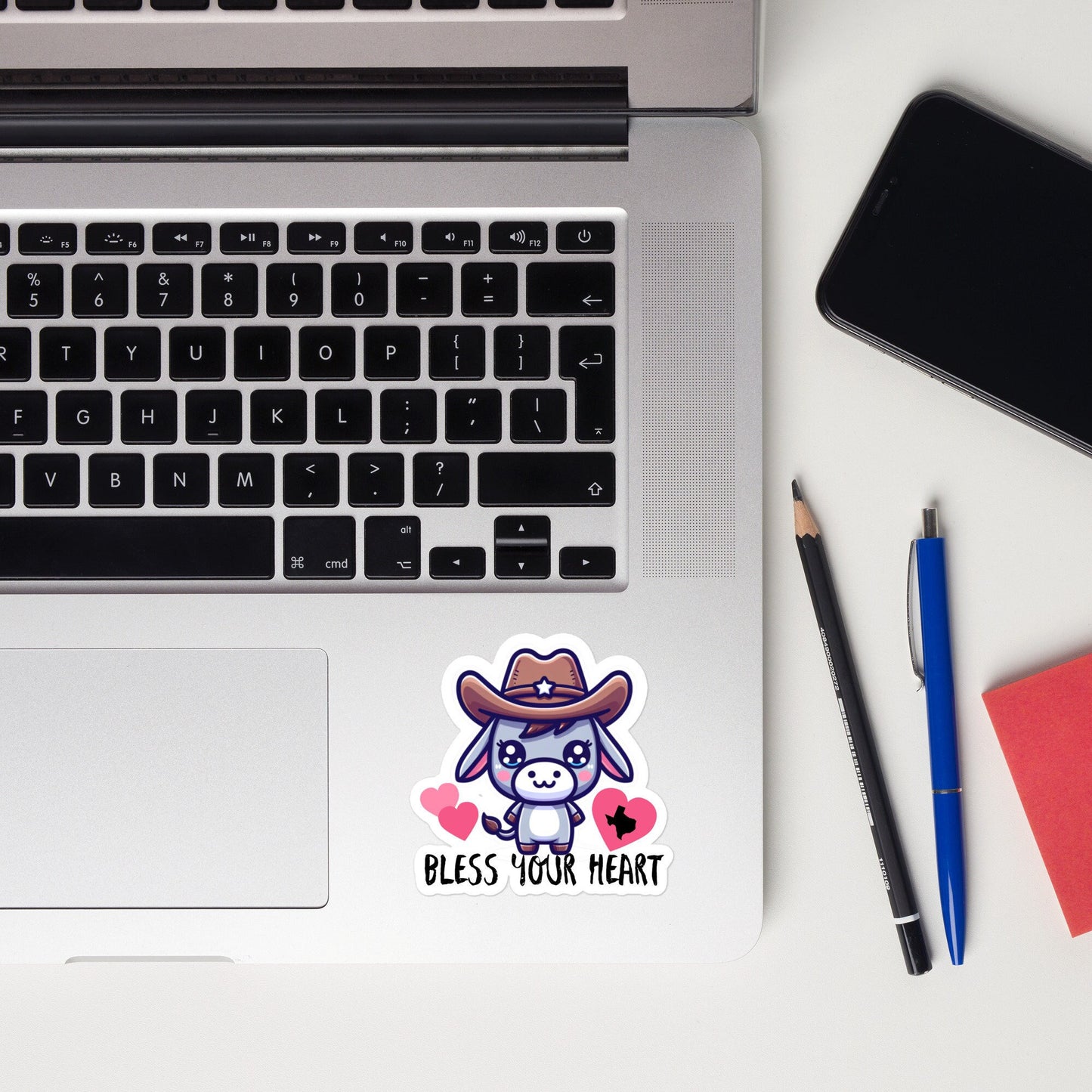 Bless Your Heart Donkey Sticker Texas Humor Texas Jokes Teacher Jokes Bubble-free stickers