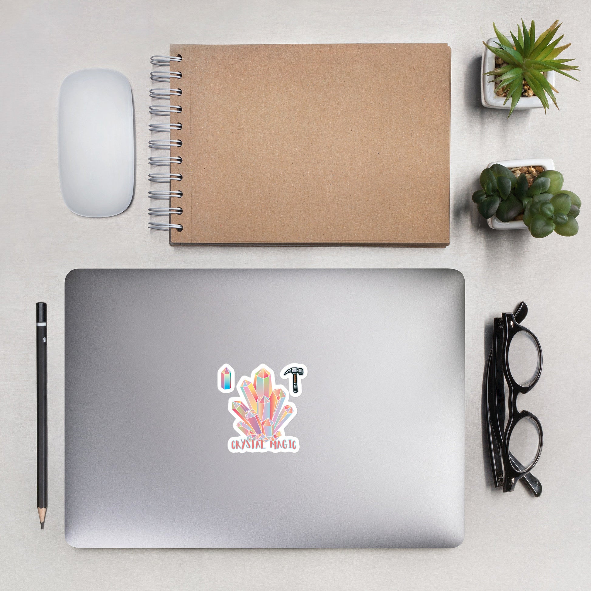 Crystal Magic Crystal Cluster Rock hound sticker large Bubble-free stickers rock hound humor crystal humor