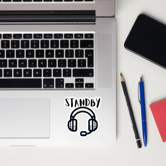 Standby headset sticker Stage management humor stage management gifts technician backstage crewBubble-free stickers