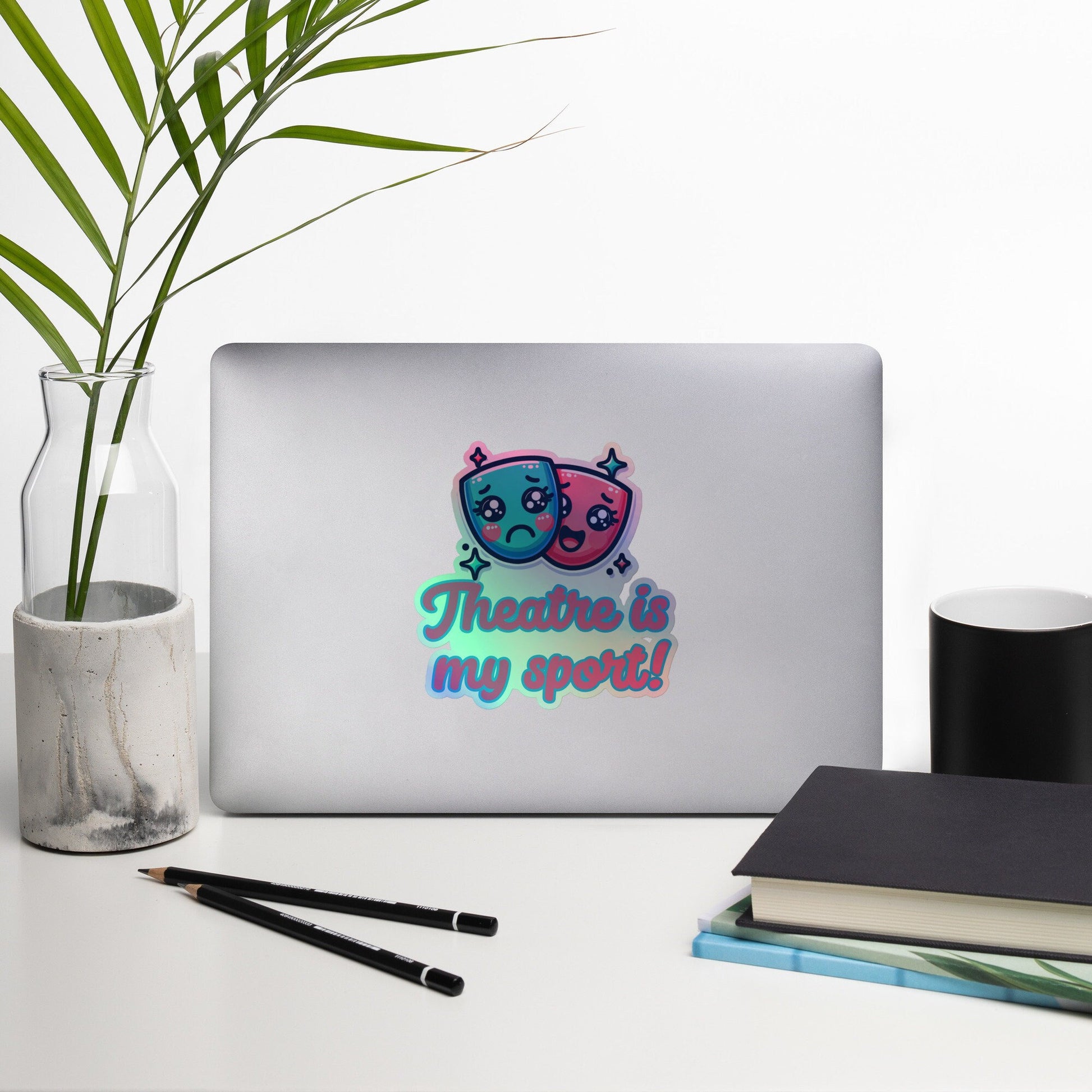 Stickers Theatre Holographic Stickers Acting Theater Cute Holographic Stickers Gifts Thespian Actors Stickers Theatre