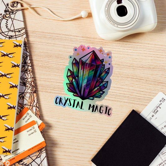Stickers Holographic Crystal Gem Stickers Crystal Healing Magic Stickers Gem Holographic Stickers
