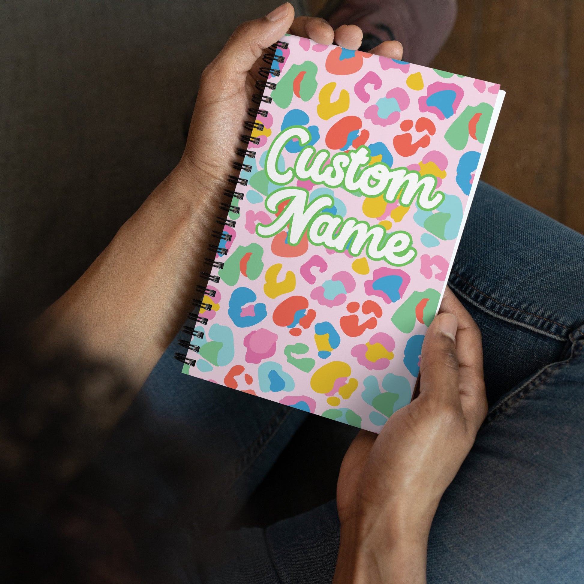 Notebook Journal Custom Gift Spiral Notebook Leopard Bright Fun Gift Custom Spiral Notebook Journal