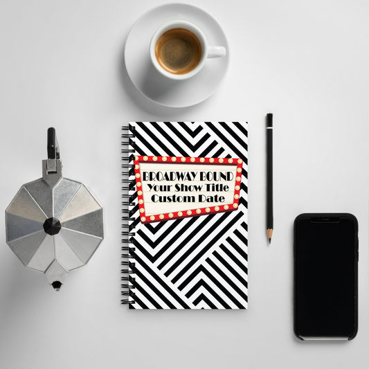 Custom Broadway Spiral Notebook Journal Custom Theater Notebook Custom Broadway Journal Theatre Notebook